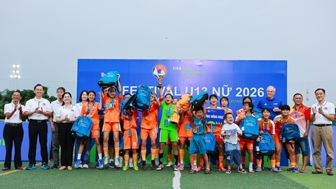 Festival U13 nữ 2026: Hồng Ngự Đồng Tháp nâng cúp vô địch